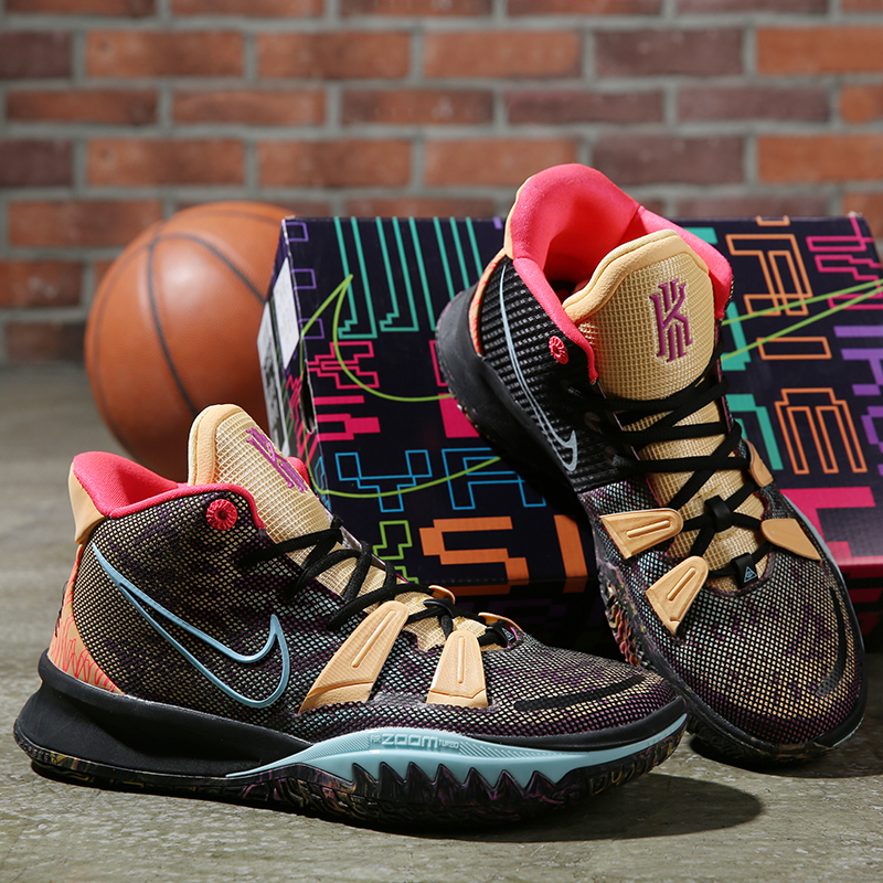 Nike Kyrie 7 Black Orange Jade Pink Shoes